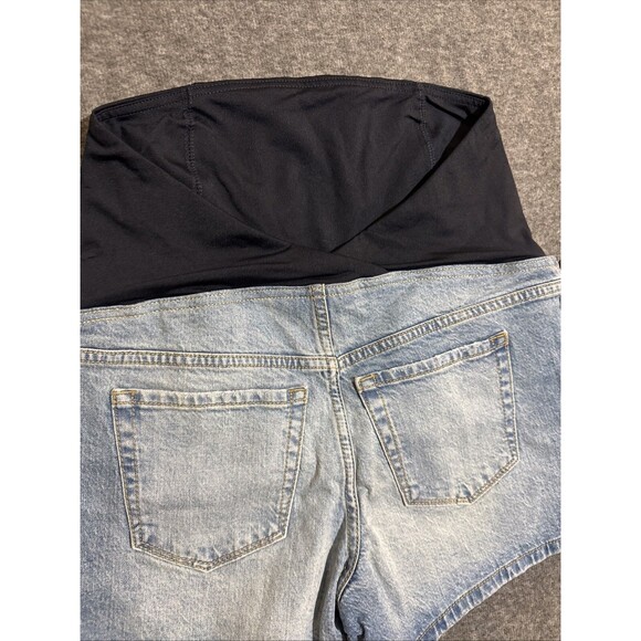 Ingrid & Isabel Maternity Women’s Shorts Short Crossover Panel Mini Denim Size 2 - Picture 6 of 7